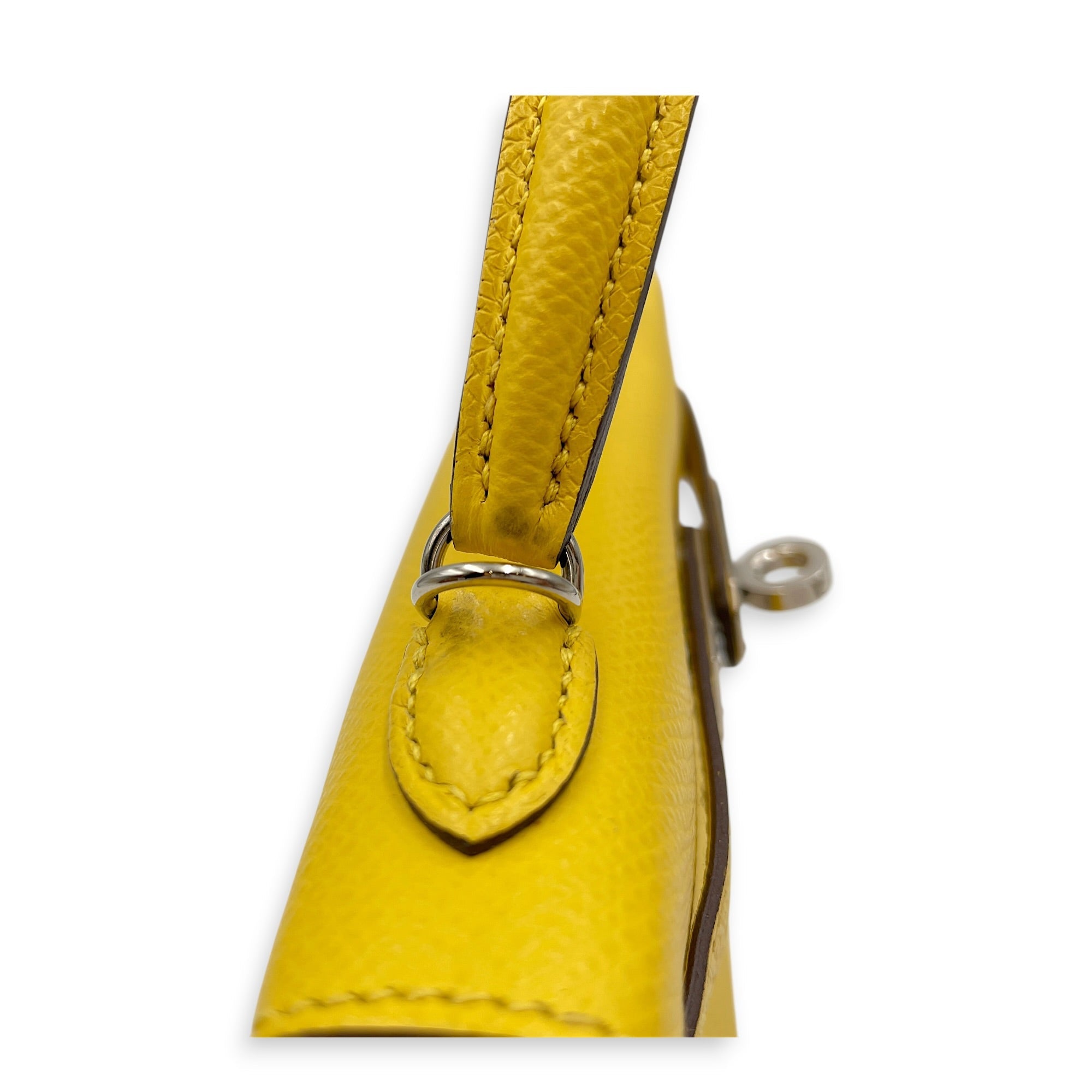 Sellier Kelly 20 Jaune De Naples in Epsom Palladium hardware CL2605-21676 10