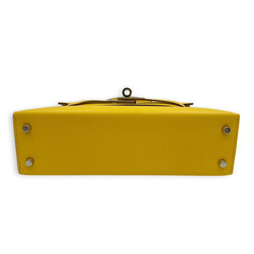Sellier Kelly 20 Jaune De Naples in Epsom Palladium hardware CL2605-21676 3