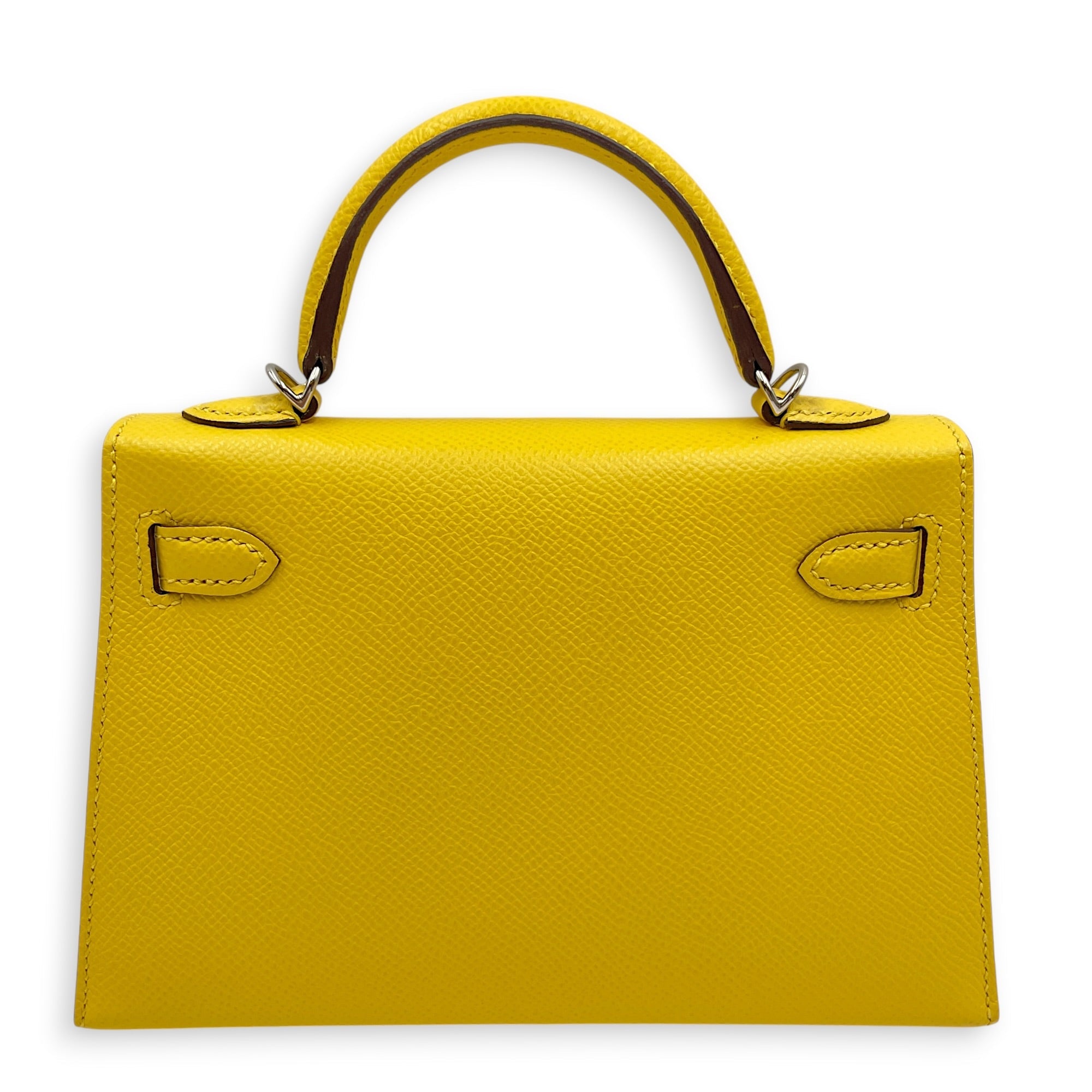 Sellier Kelly 20 Jaune De Naples in Epsom Palladium hardware CL2605-21676 4