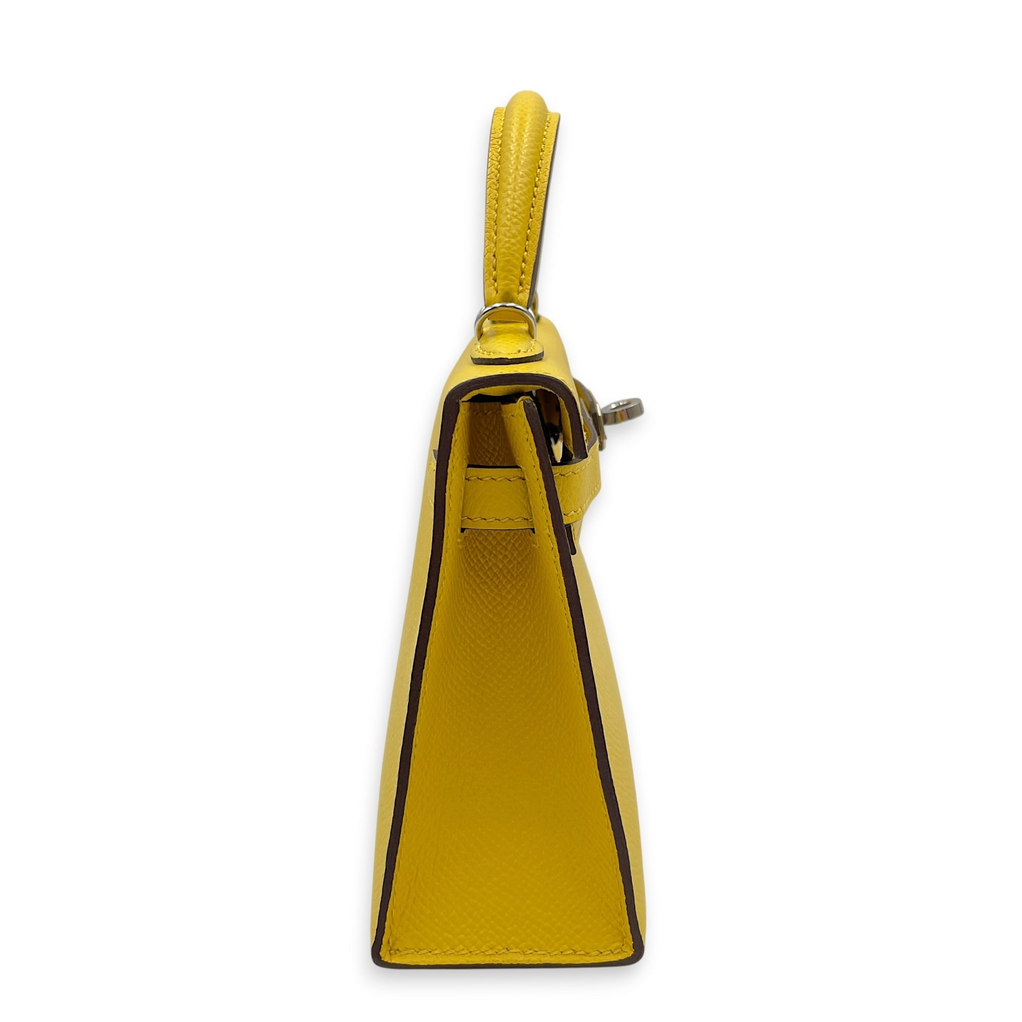 Sellier Kelly 20 Jaune De Naples in Epsom Palladium hardware CL2605-21676 5