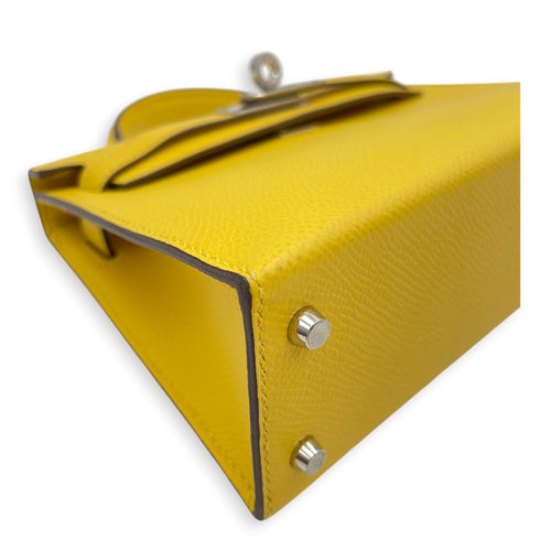 Sellier Kelly 20 Jaune De Naples in Epsom Palladium hardware CL2605-21676 6