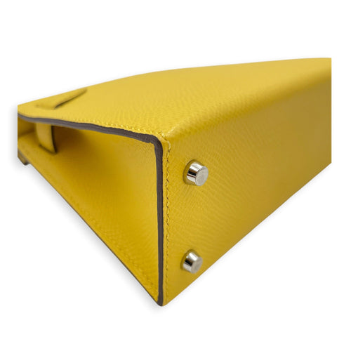 Sellier Kelly 20 Jaune De Naples in Epsom Palladium hardware CL2605-21676 8