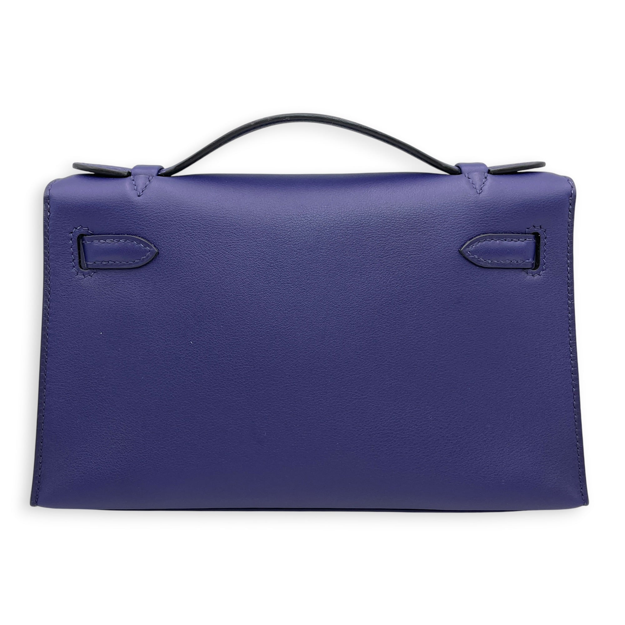 Kelly Pochette Blue Encre in Swift Gold hardware CL2605-21680 2