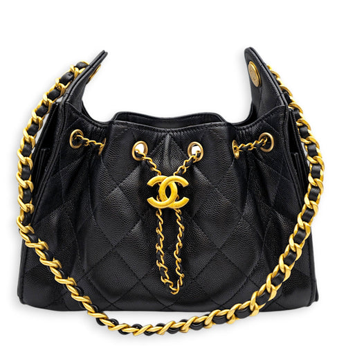 C25 Mini Black Shoulder Bag in Caviar Leather Gold hardware CL2605-21682 1