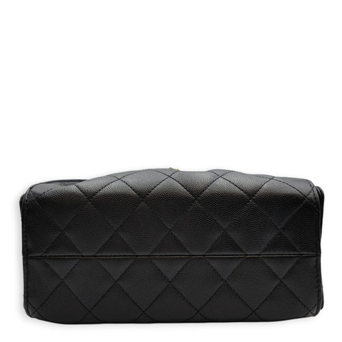 C25 Mini Black Shoulder Bag in Caviar Leather Gold hardware CL2605-21682 5