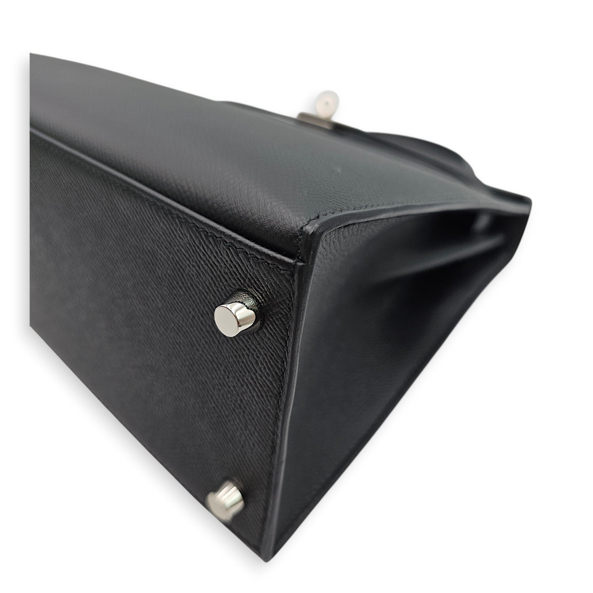 Sellier Kelly 28 Black in Epsom Palladium hardware CL2605-21683 10