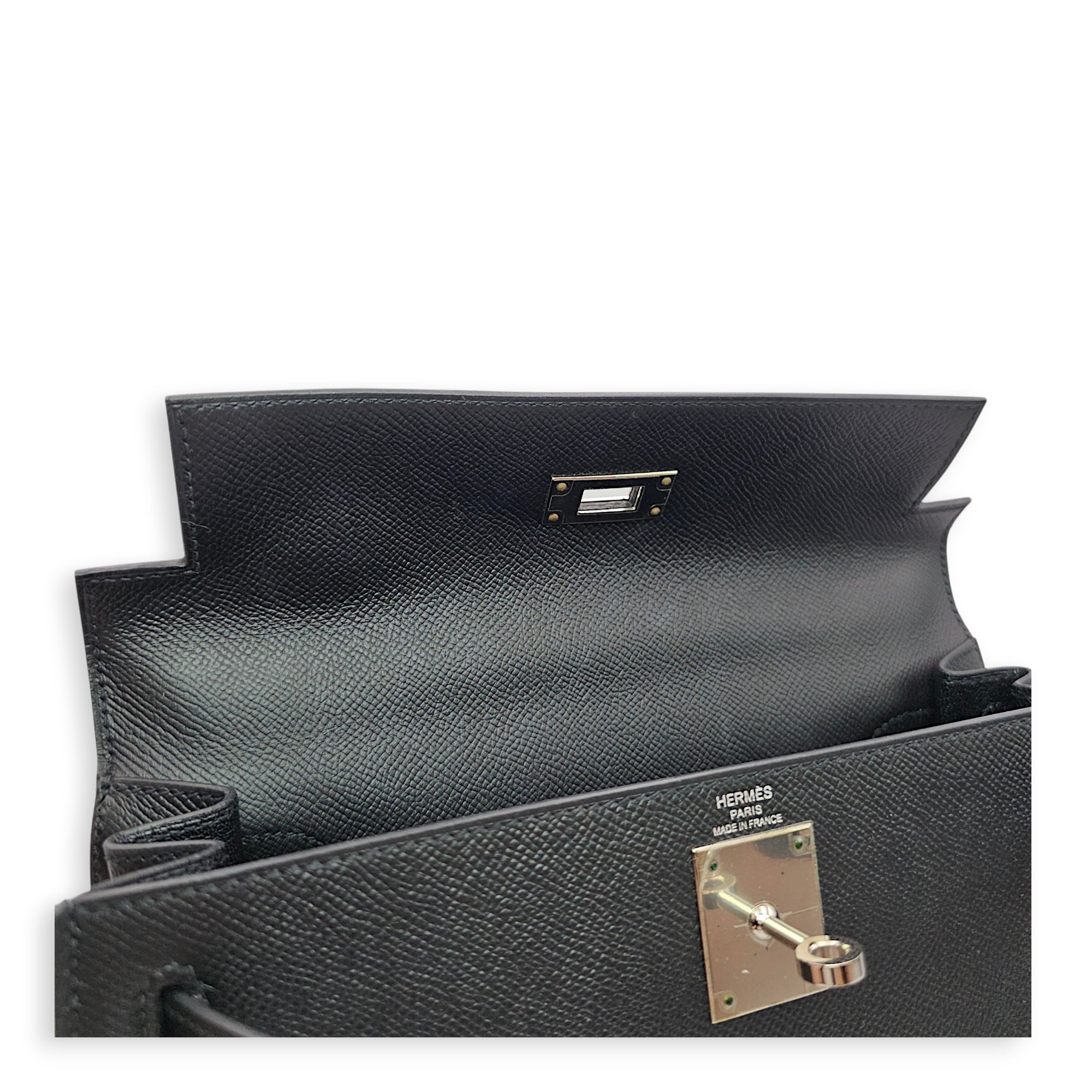 Sellier Kelly 28 Black in Epsom Palladium hardware CL2605-21683 12