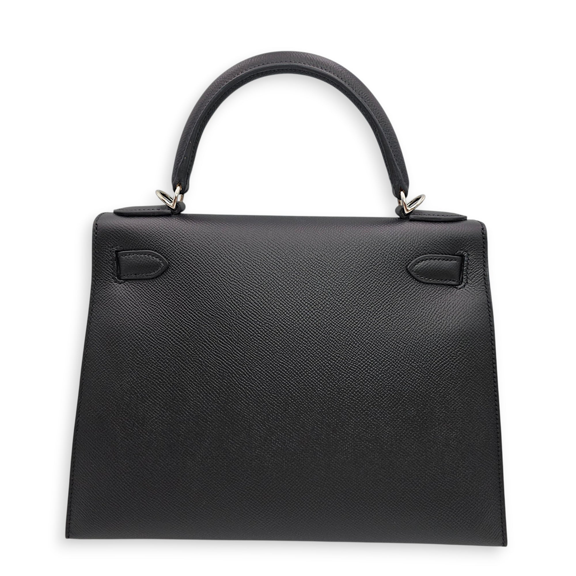 Sellier Kelly 28 Black in Epsom Palladium hardware CL2605-21683 2