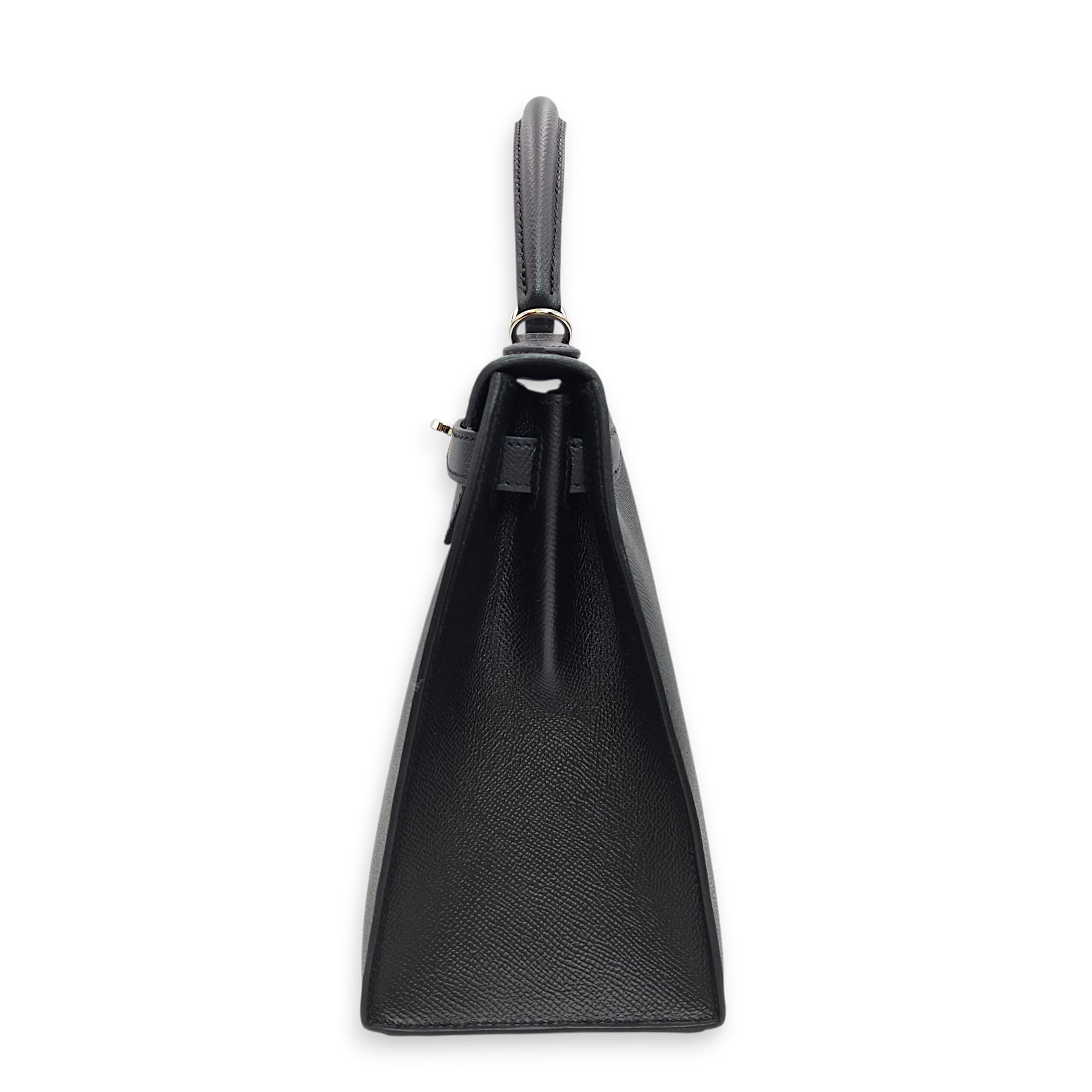 Sellier Kelly 28 Black in Epsom Palladium hardware CL2605-21683 3