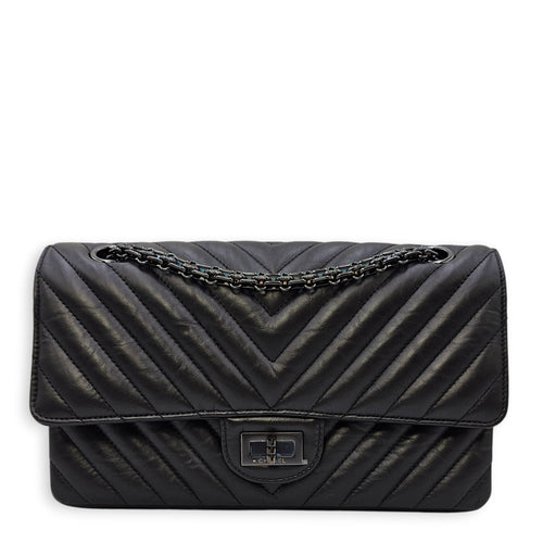 Reissue 2.55 Small Black Shoulder Bag in Calfskin So Black hardware CL2605-21684 1