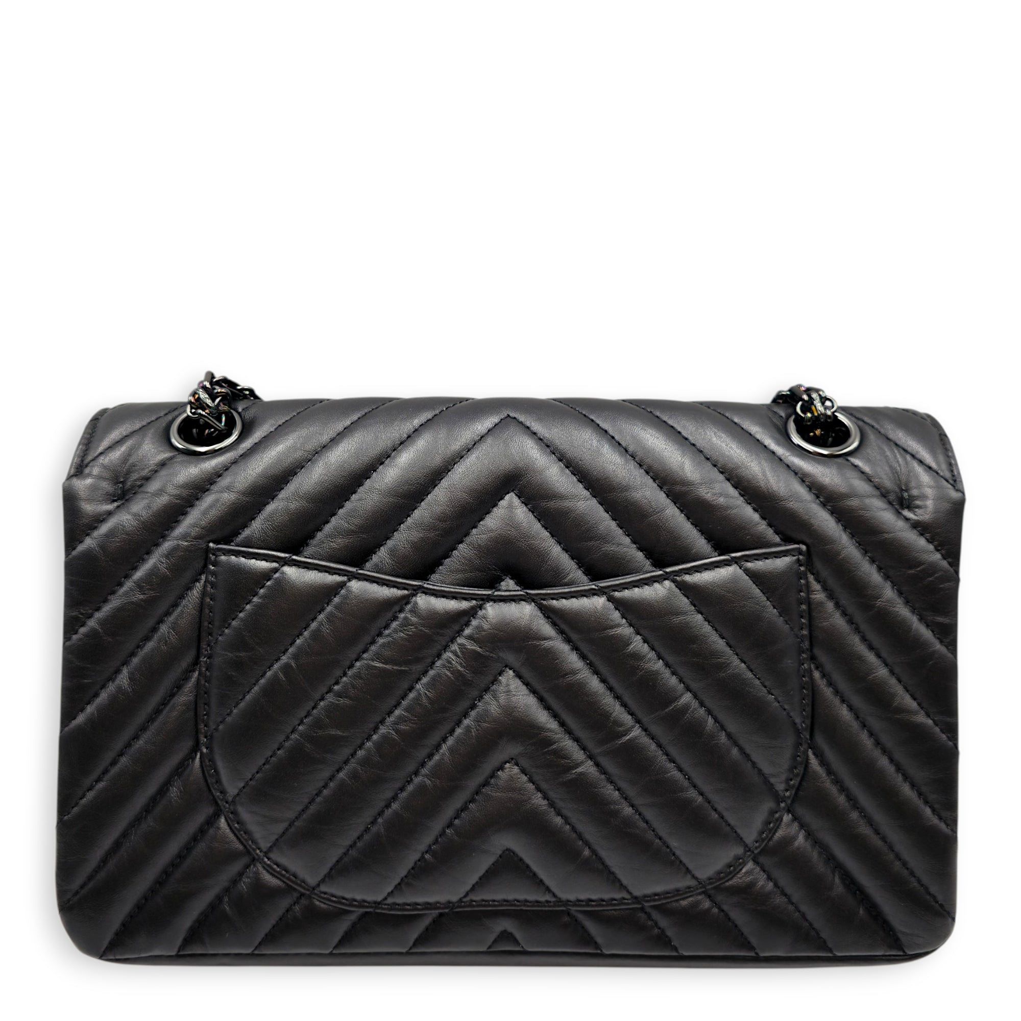 Reissue 2.55 Small Black Shoulder Bag in Calfskin So Black hardware CL2605-21684 3