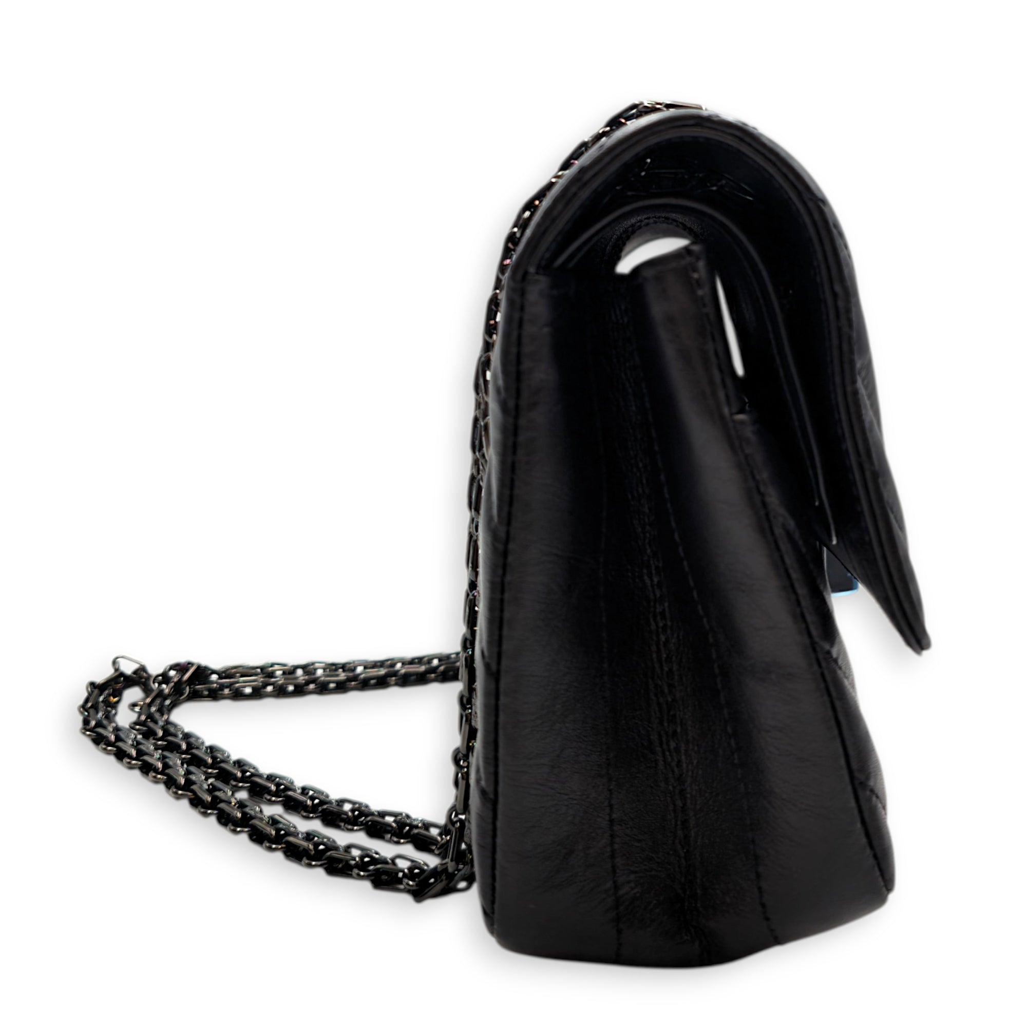 Reissue 2.55 Small Black Shoulder Bag in Calfskin So Black hardware CL2605-21684 4