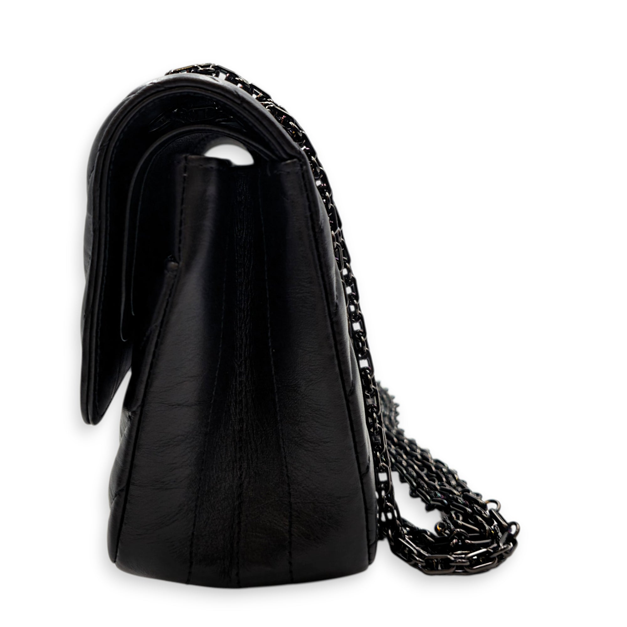 Reissue 2.55 Small Black Shoulder Bag in Calfskin So Black hardware CL2605-21684 5