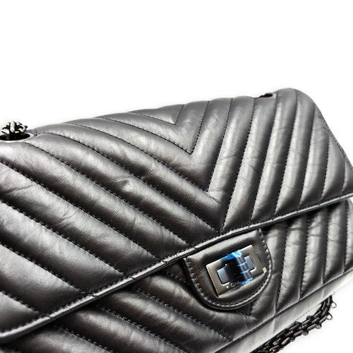 Reissue 2.55 Small Black Shoulder Bag in Calfskin So Black hardware CL2605-21684 9