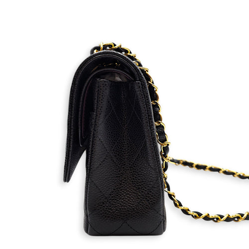 Classic Flap Medium Black Shoulder Bag in Caviar Leather Gold hardware CL2605-21685 4