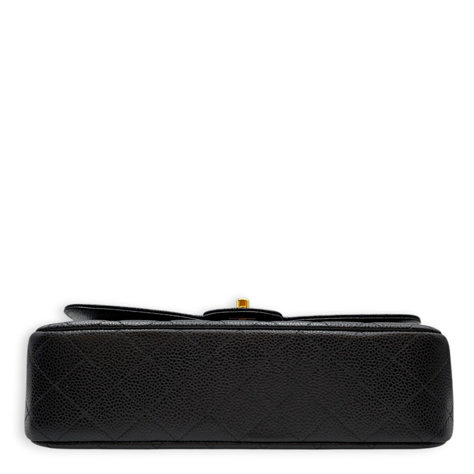 Classic Flap Medium Black Shoulder Bag in Caviar Leather Gold hardware CL2605-21685 6