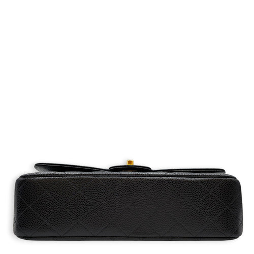 Classic Flap Medium Black Shoulder Bag in Caviar Leather Gold hardware CL2605-21685 6