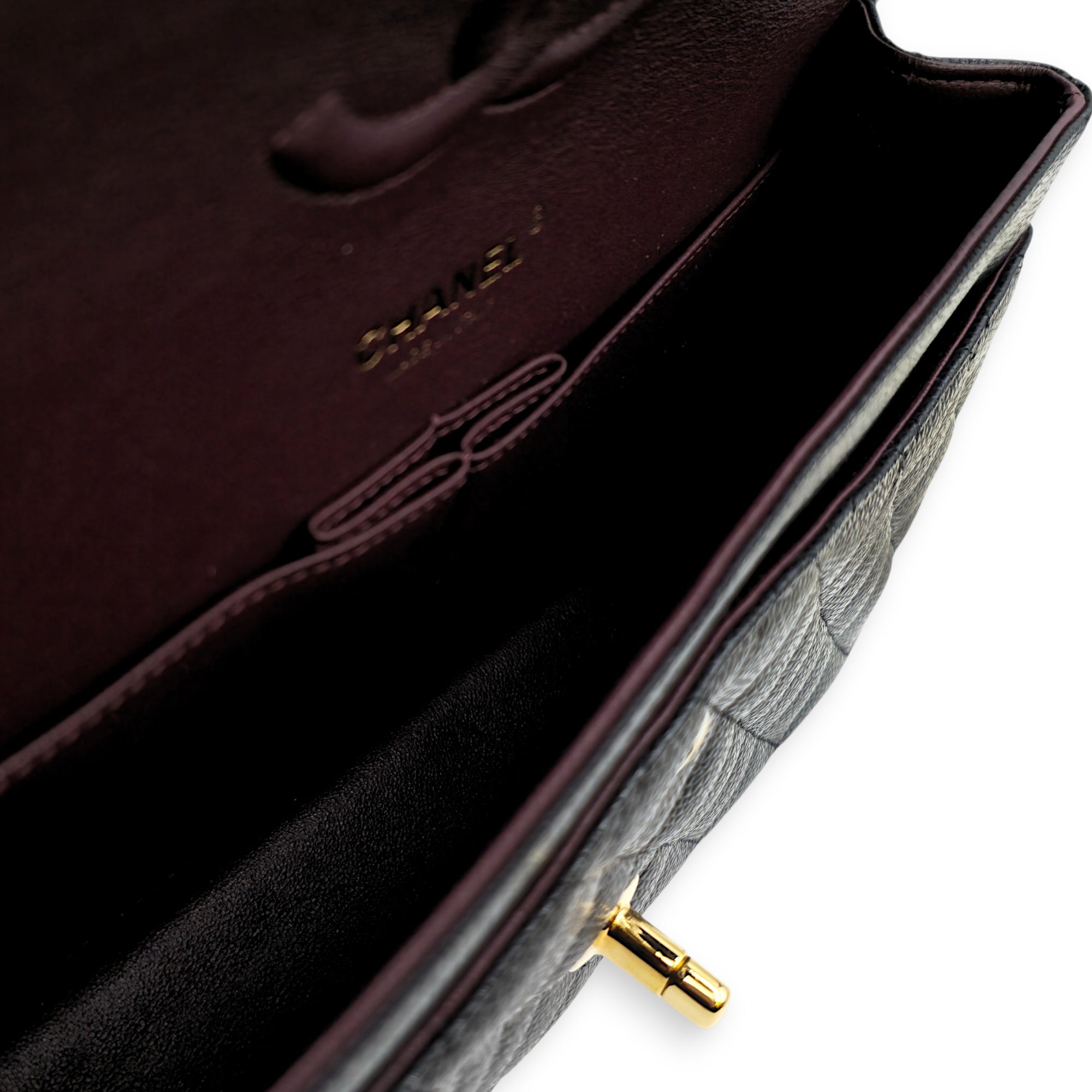 Classic Flap Medium Black Shoulder Bag in Caviar Leather Gold hardware CL2605-21685 7