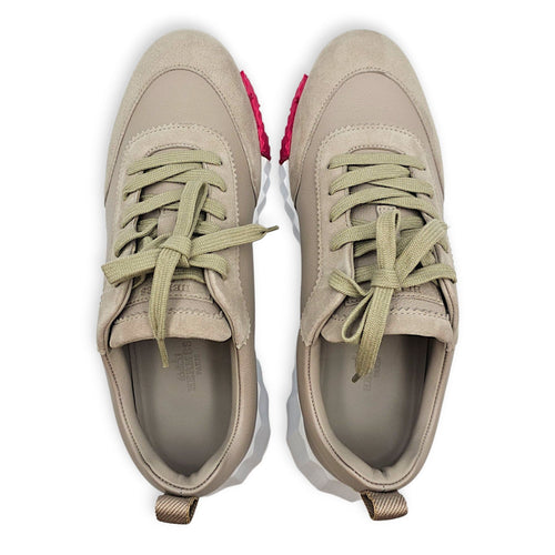 Bouncing 39.5 Beige Galet Sneakers in Chevre Velours CL2605-21696 1