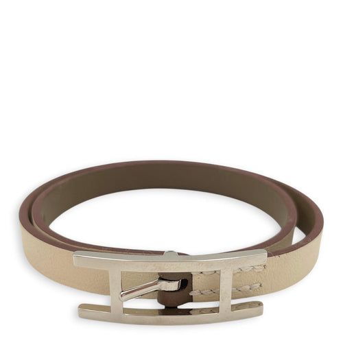 Behapi Double Tour T2 Etoupe/Nata Bracelet in Swift Palladium hardware CL2605-21702 1