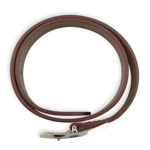 Behapi Double Tour T2 Etoupe/Nata Bracelet in Swift Palladium hardware CL2605-21702 3