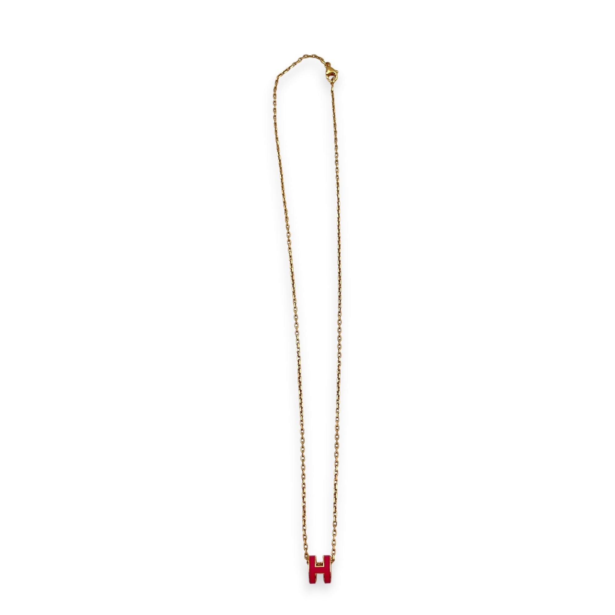 Mini Pop H Pendant Rose Extreme Necklace Gold hardware CL2605-21708 2