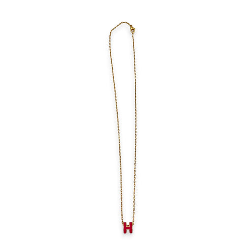 Mini Pop H Pendant Rose Extreme Necklace Gold hardware CL2605-21708 2
