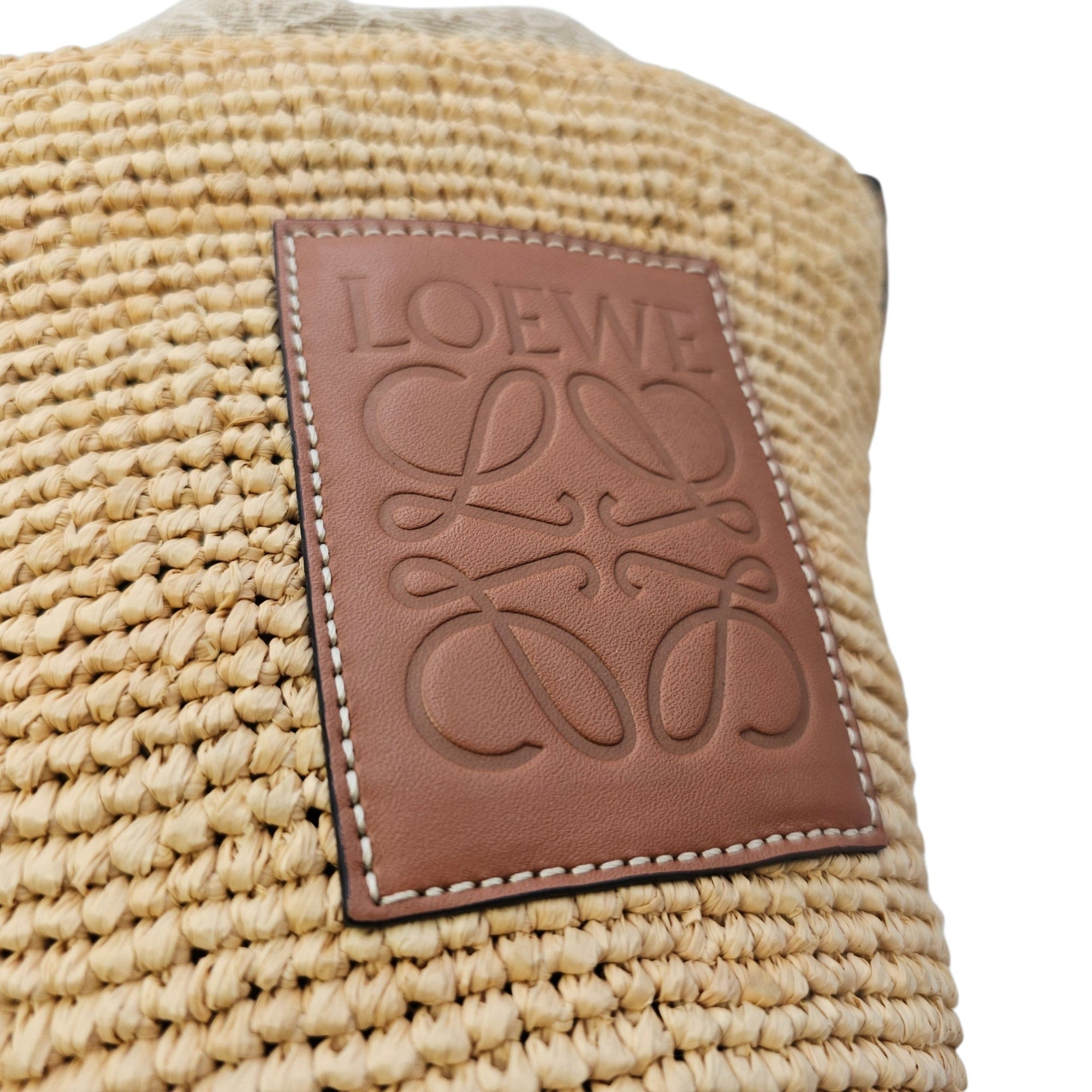 Anagram Pochette Basket Brown Crossbody Bag in Raffia Gold hardware CL2605-21709 10