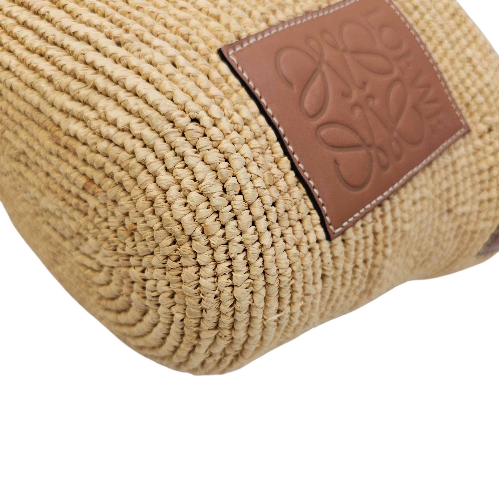 Anagram Pochette Basket Brown Crossbody Bag in Raffia Gold hardware CL2605-21709 7