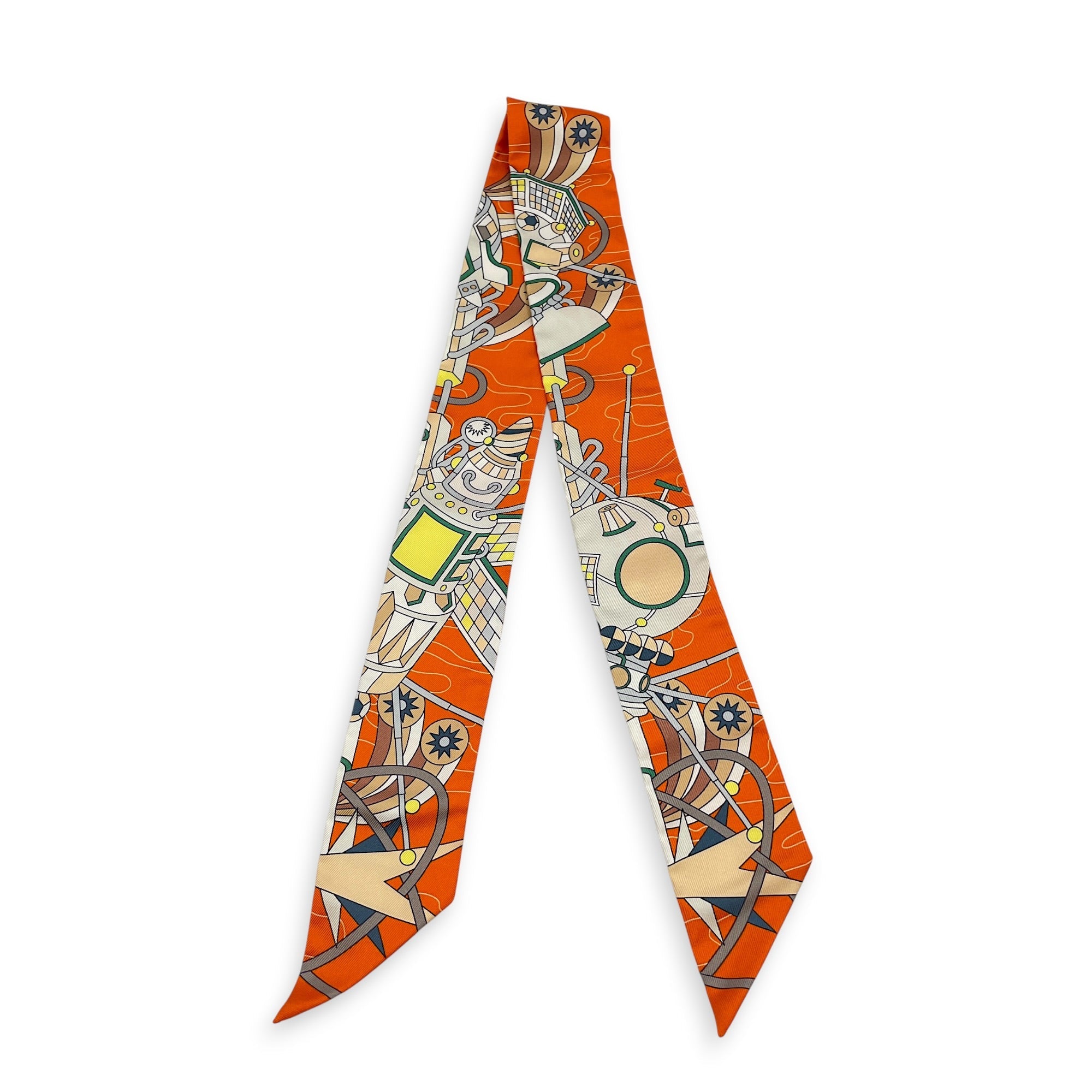 Hermès Scarf Odyssey Orange/Vert Twilly CL2605-21717 2