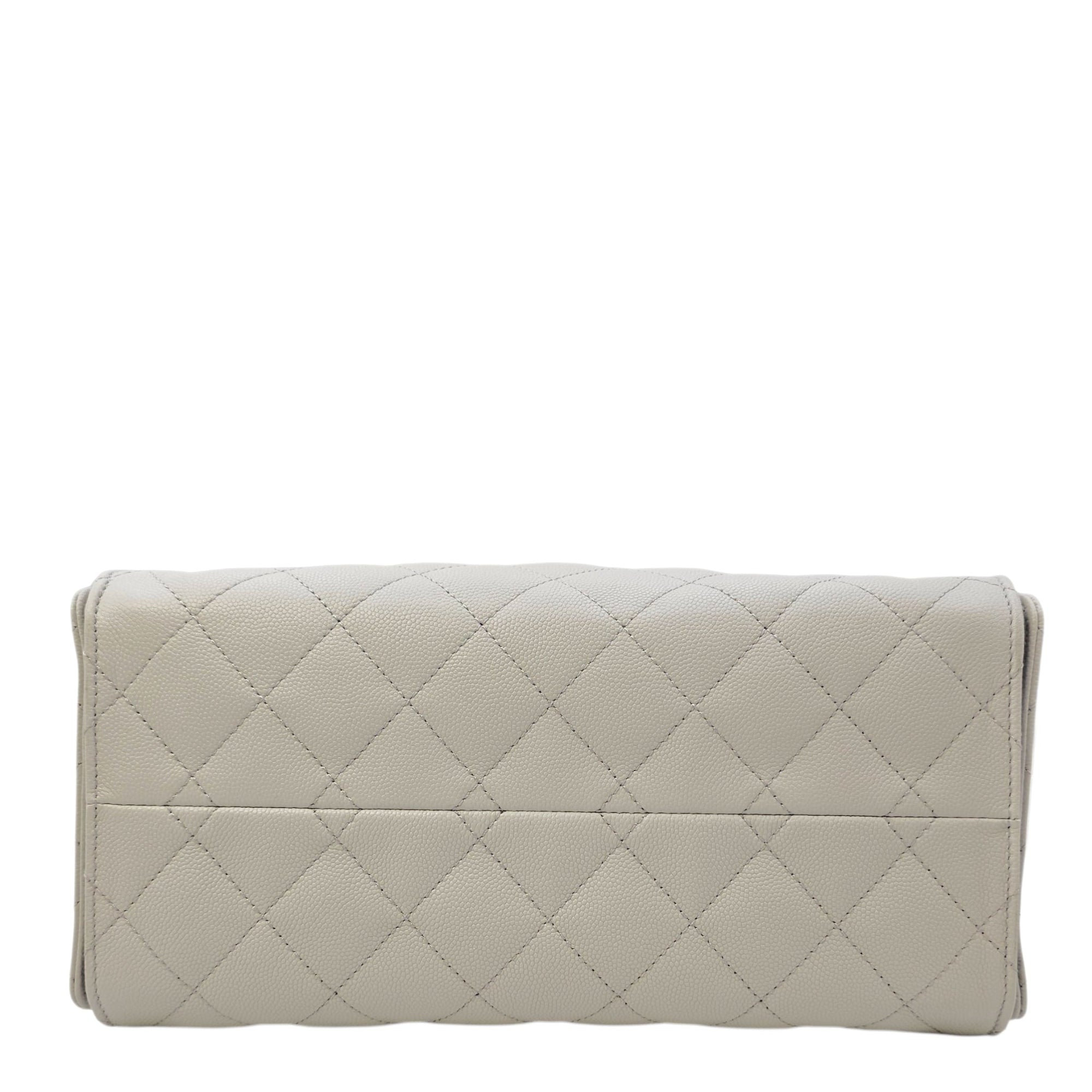 C25 Small Grey Shoulder Bag in Caviar Leather Gold hardware CL2605-21731 5