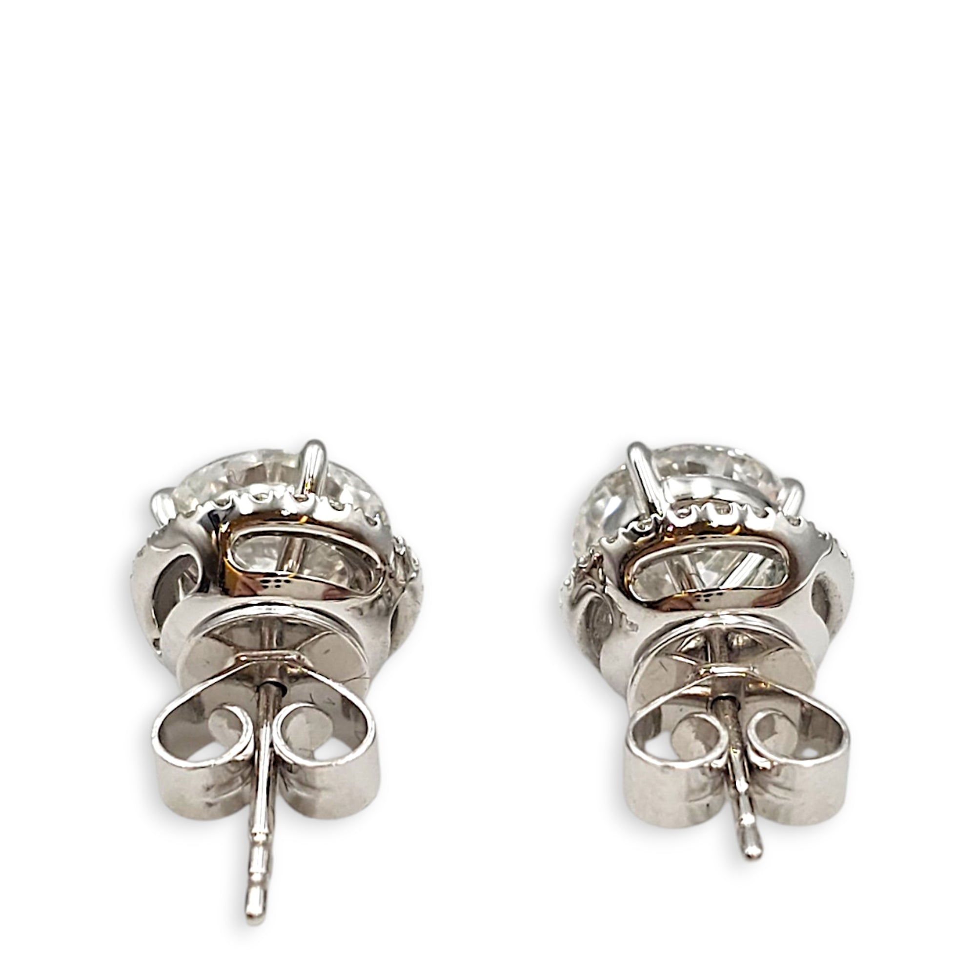 (PSPM) Earrings 1.5ct with halo  Jewellery in White