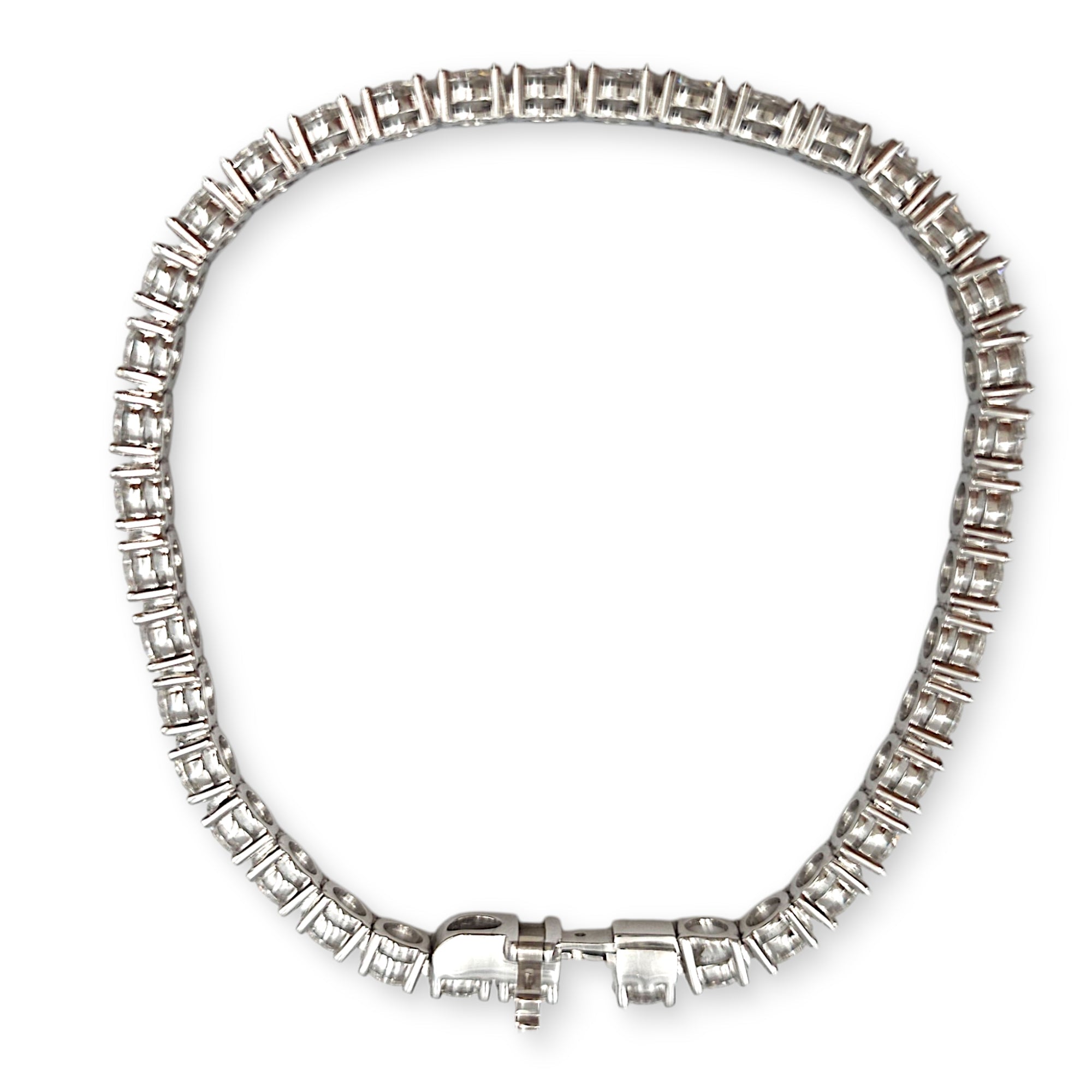 Round Brilliant Tennis Bracelet, 8.55 Carat Jewellery in 18k White Gold Setting CL2605-21738 2