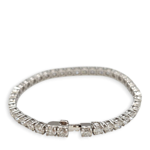 Round Brilliant Tennis Bracelet, 8.55 Carat Jewellery in 18k White Gold Setting CL2605-21738 1
