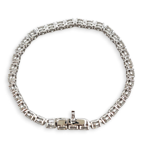 Round Brilliant Tennis Bracelet, 10.85 Carat Jewellery in 18k White Gold Setting CL2605-21739 2