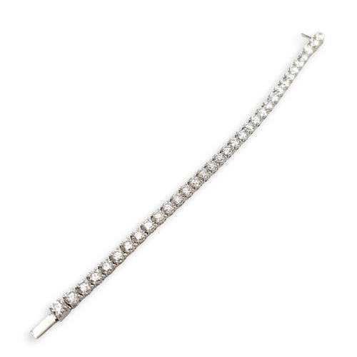 Round Brilliant Tennis Bracelet, 10.85 Carat Jewellery in 18k White Gold Setting CL2605-21739 4