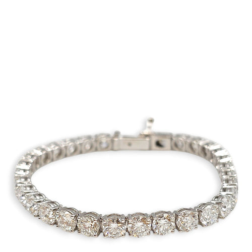 Round Brilliant Tennis Bracelet, 15.84 Carat Jewellery in Silver CL2605-21740 1