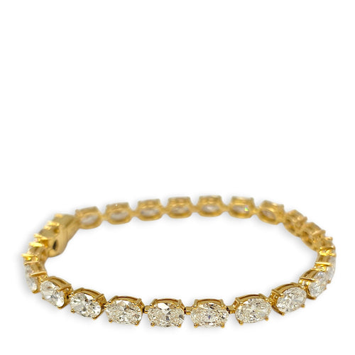 Oval Tennis Bracelet, 11.78 Carat Jewellery in Gold Setting CL2605-21741 1