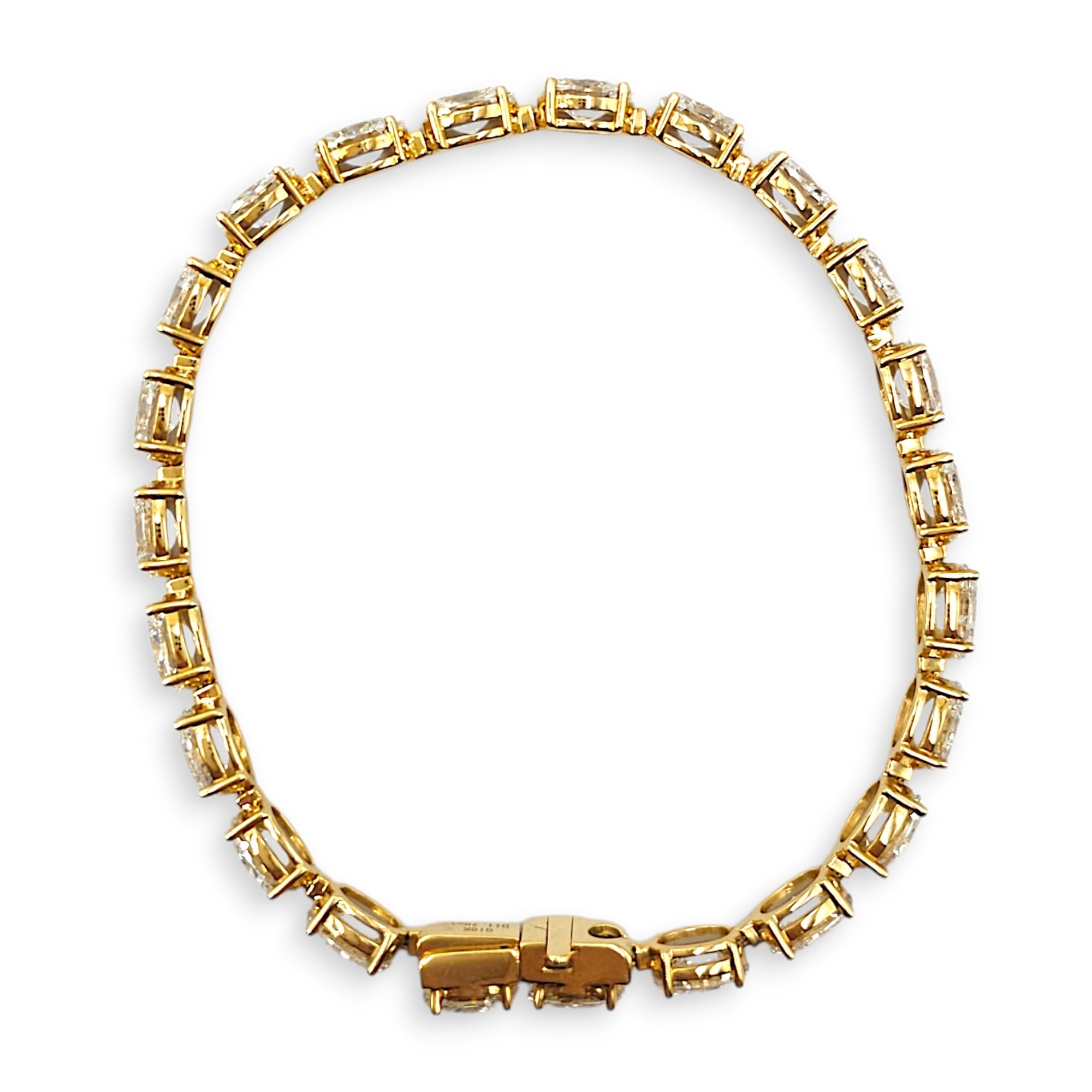 Oval Tennis Bracelet, 11.78 Carat Jewellery in Gold Setting CL2605-21741 2