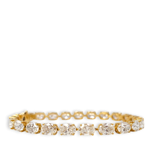 Oval Tennis Bracelet, 11.78 Carat Jewellery in Gold Setting CL2605-21741 3