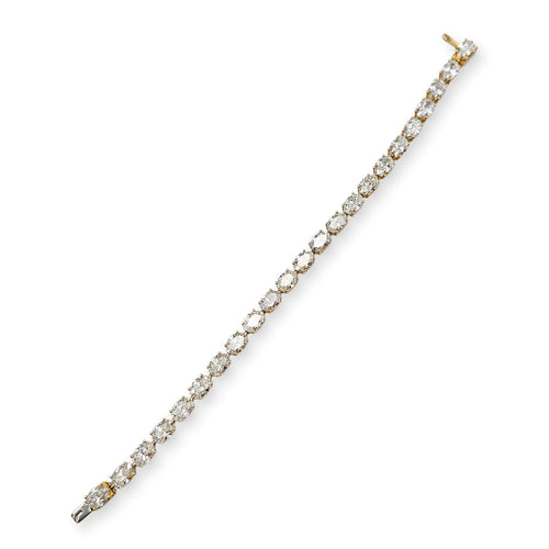 Oval Tennis Bracelet, 11.78 Carat Jewellery in Gold Setting CL2605-21741 4