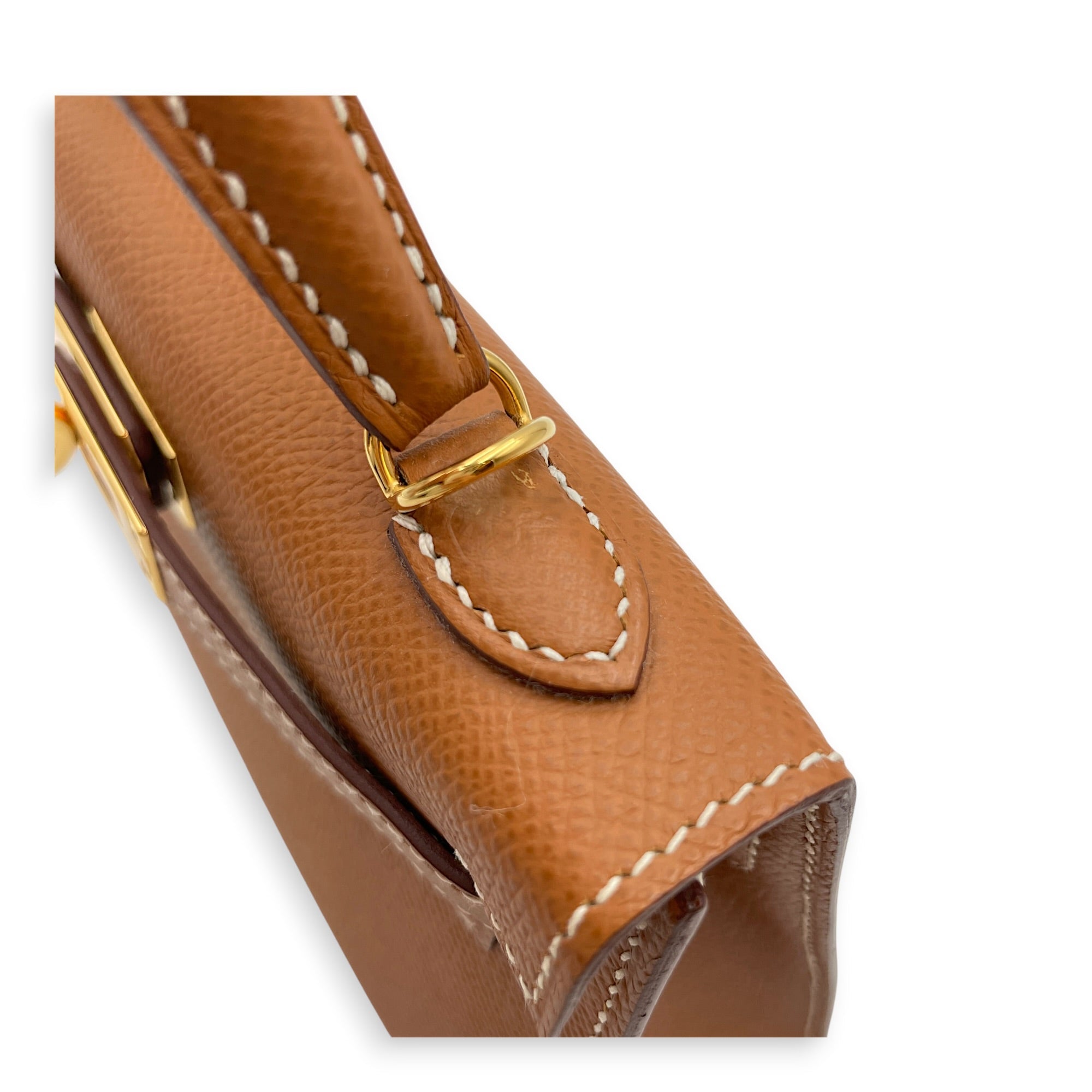 Sellier Kelly 20 Gold in Epsom Gold hardware CL2606-21747 10