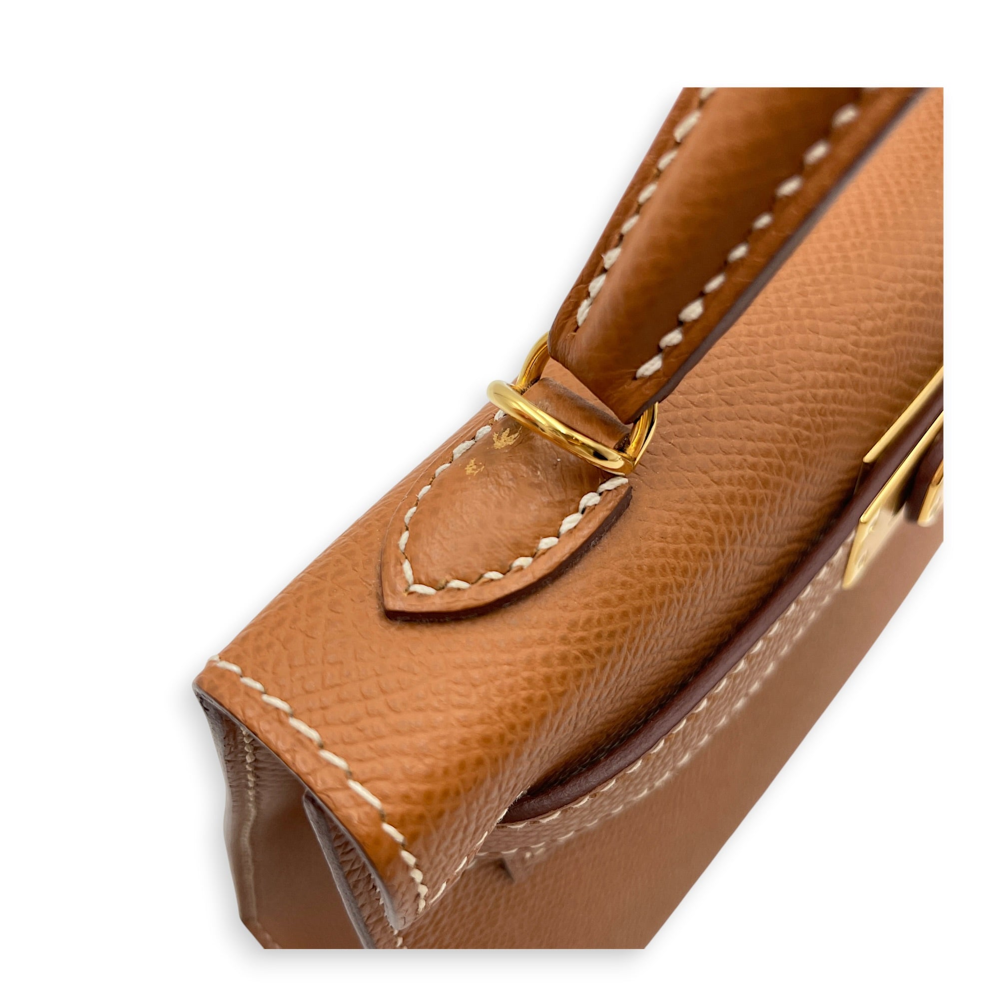Sellier Kelly 20 Gold in Epsom Gold hardware CL2606-21747 11