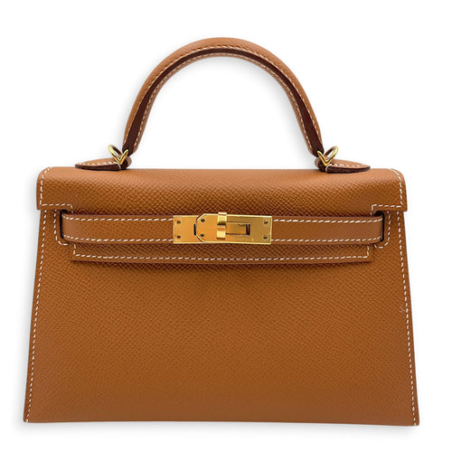 Sellier Kelly 20 Gold in Epsom Gold hardware CL2606-21747 1