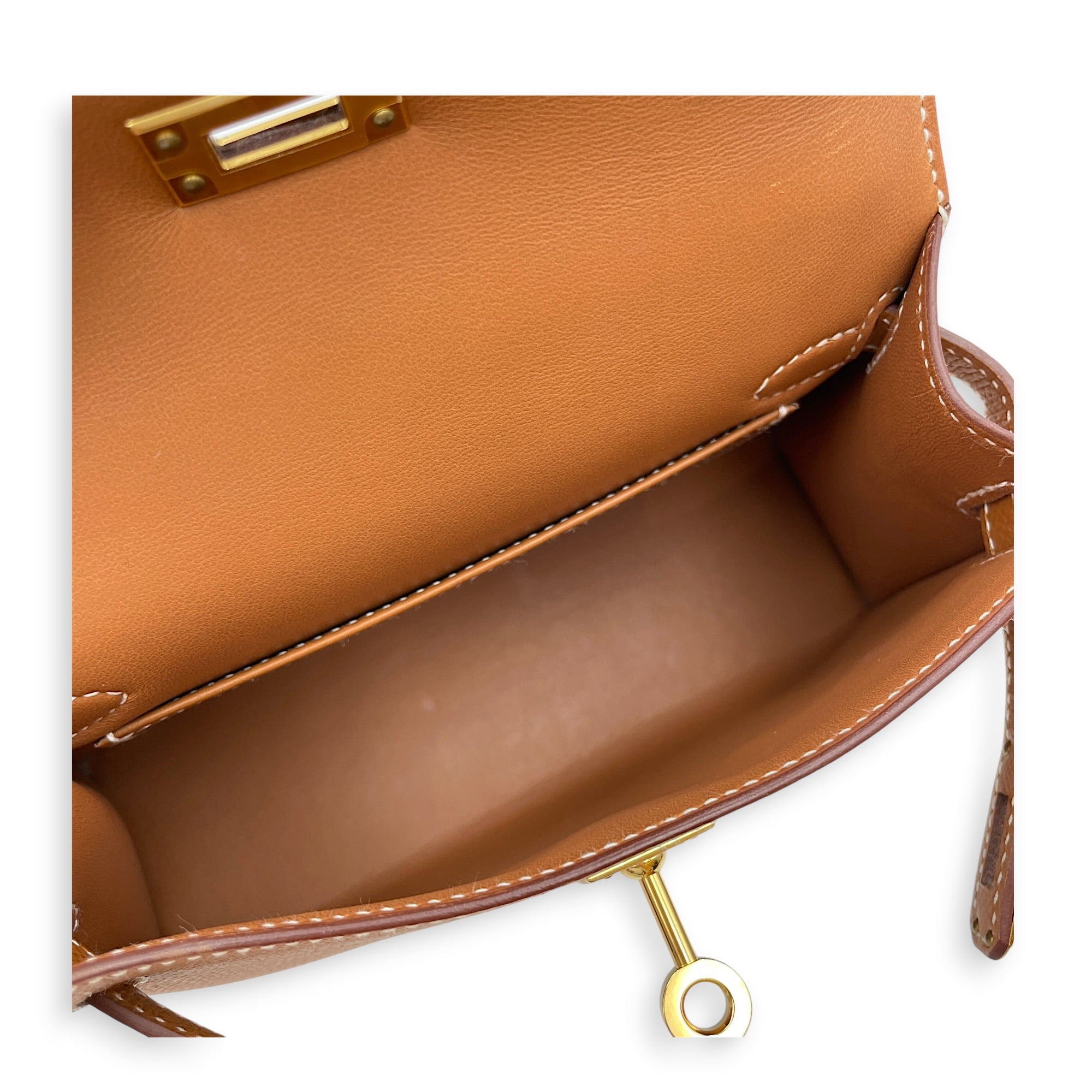Sellier Kelly 20 Gold in Epsom Gold hardware CL2606-21747 6