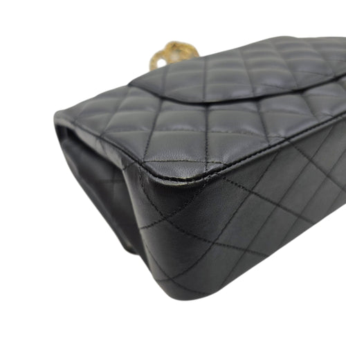 Classic Flap Medium Black Shoulder Bag in Lambskin Gold hardware CL2606-21751 13