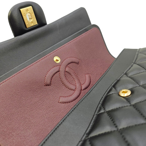 Classic Flap Medium Black Shoulder Bag in Lambskin Gold hardware CL2606-21751 16