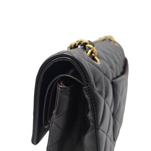 Classic Flap Medium Black Shoulder Bag in Lambskin Gold hardware CL2606-21751 17