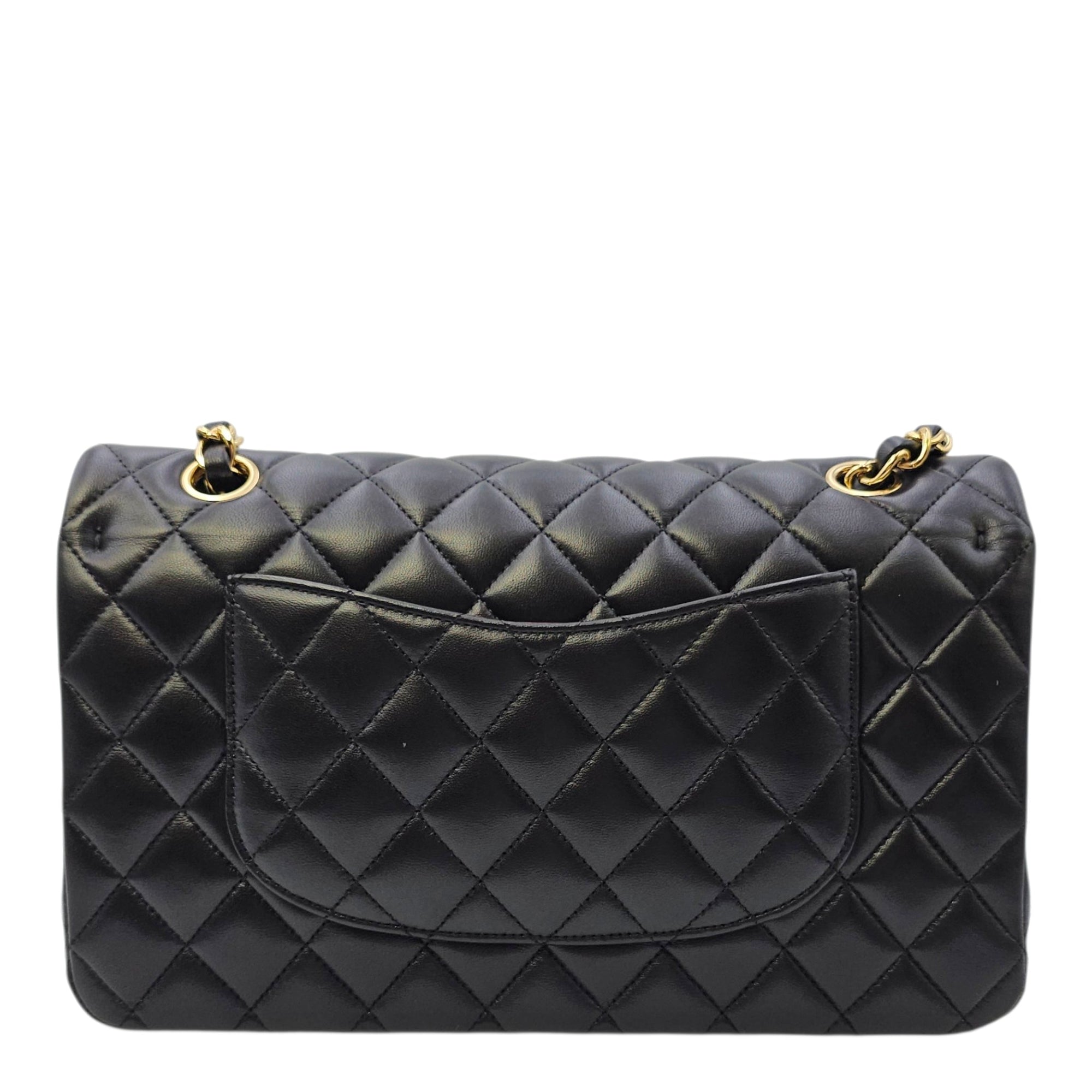 Classic Flap Medium Black Shoulder Bag in Lambskin Gold hardware CL2606-21751 2