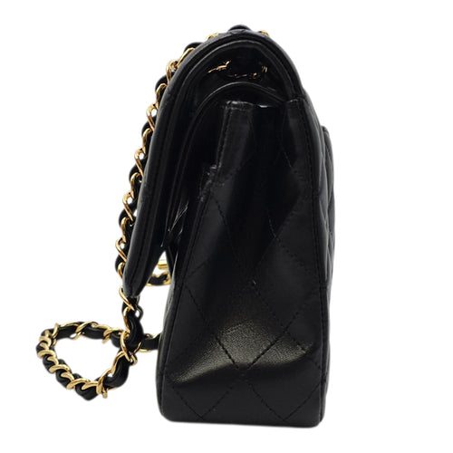 Classic Flap Medium Black Shoulder Bag in Lambskin Gold hardware CL2606-21751 3